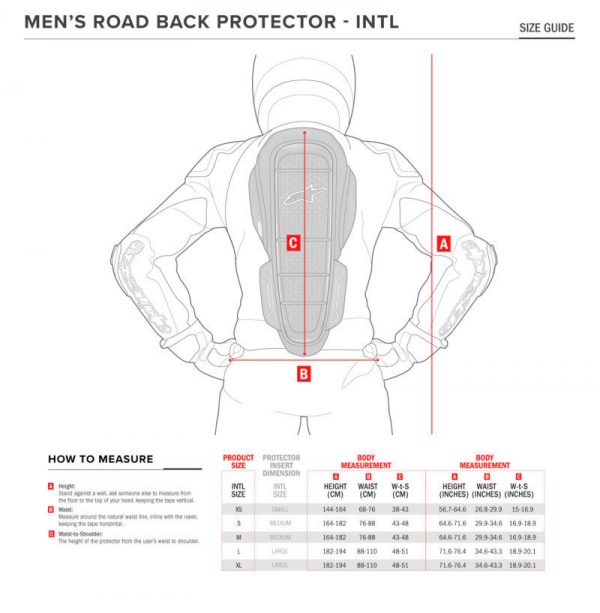 size chart alpinestars