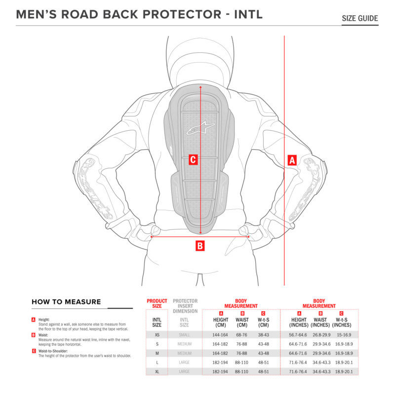 Alpinestars Size Chart